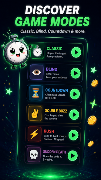 Tap the Time game modes screen