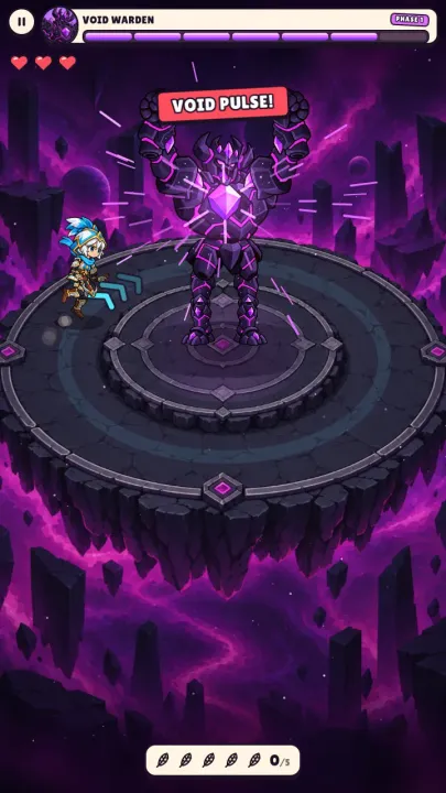 The Void Warden's "VOID PULSE!", the ring attack in its last-boss form.